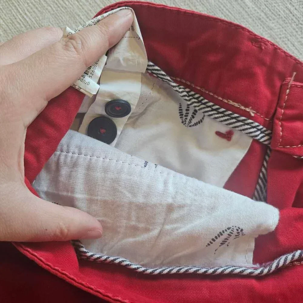 ZARA Men’s Casual Red Chino Shorts – Size 31